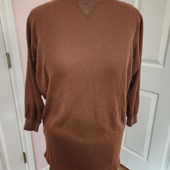 Ekouaer Tops - Women's Long Sleeve Brown Top